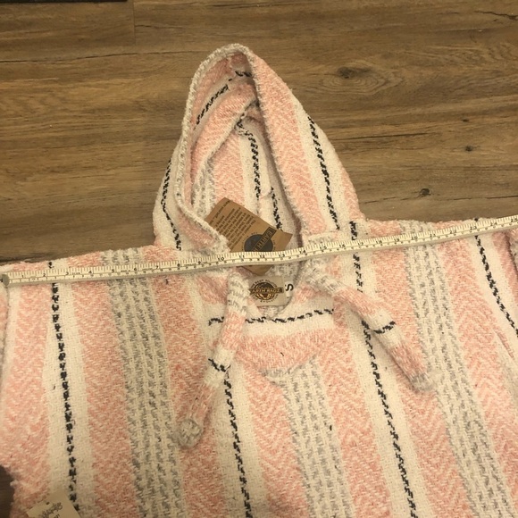 Nwt Earth Ragz Baja Sweater Pink Stripe Pullover Oversized Hoodie Sz Small - Picture 5 of 7
